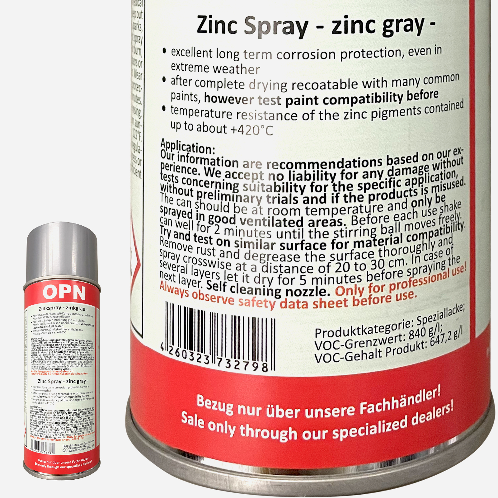 OPN Zinkspray zinkgrau Zinkgrund 400 ml