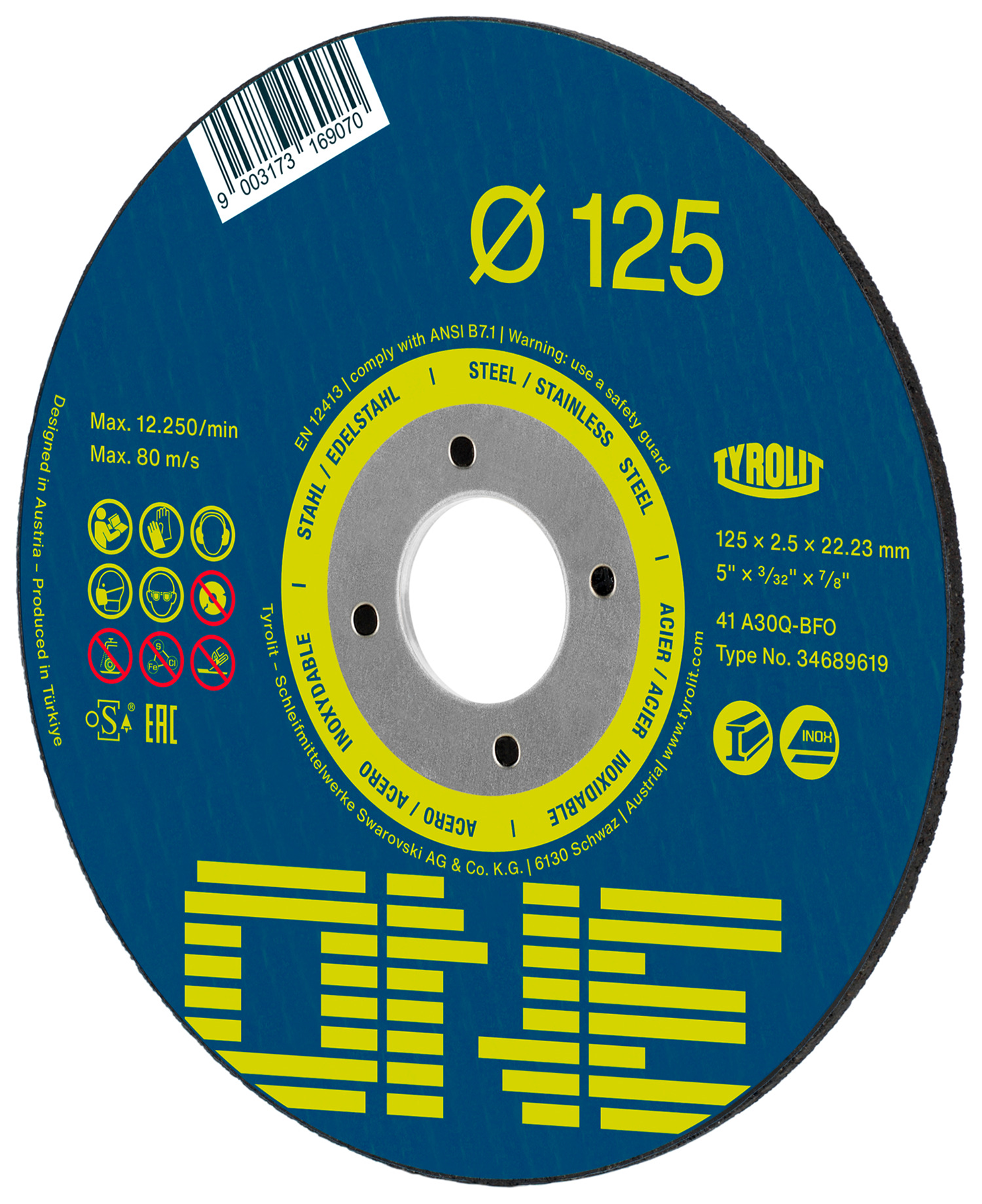 Trennscheibe ONE 2in1  gekröpft 42 230 x 3,0 x 22,23 mm Form