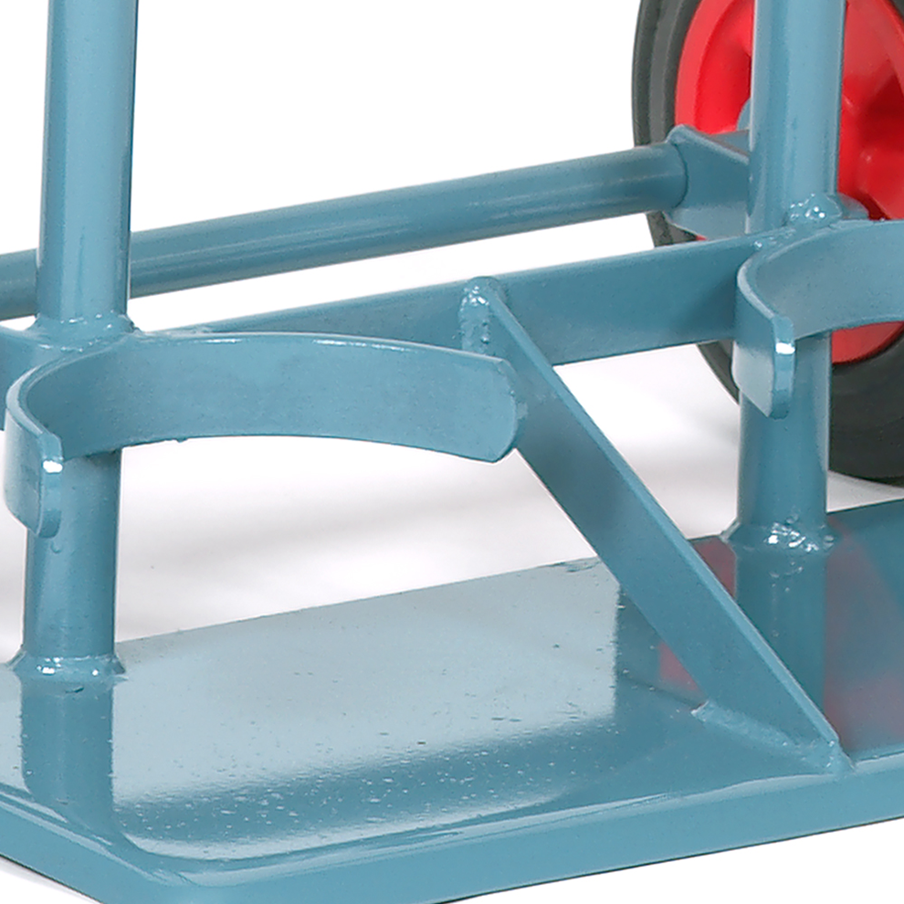 Stahlflaschenwagen für 2 Flaschen, 2 Holm,  2 x 10 l ohne Werkzeugkasten