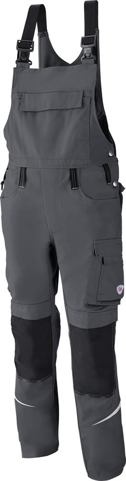 Latzhose 1804 720, Gr. 54, dunkelgrau/schwarz