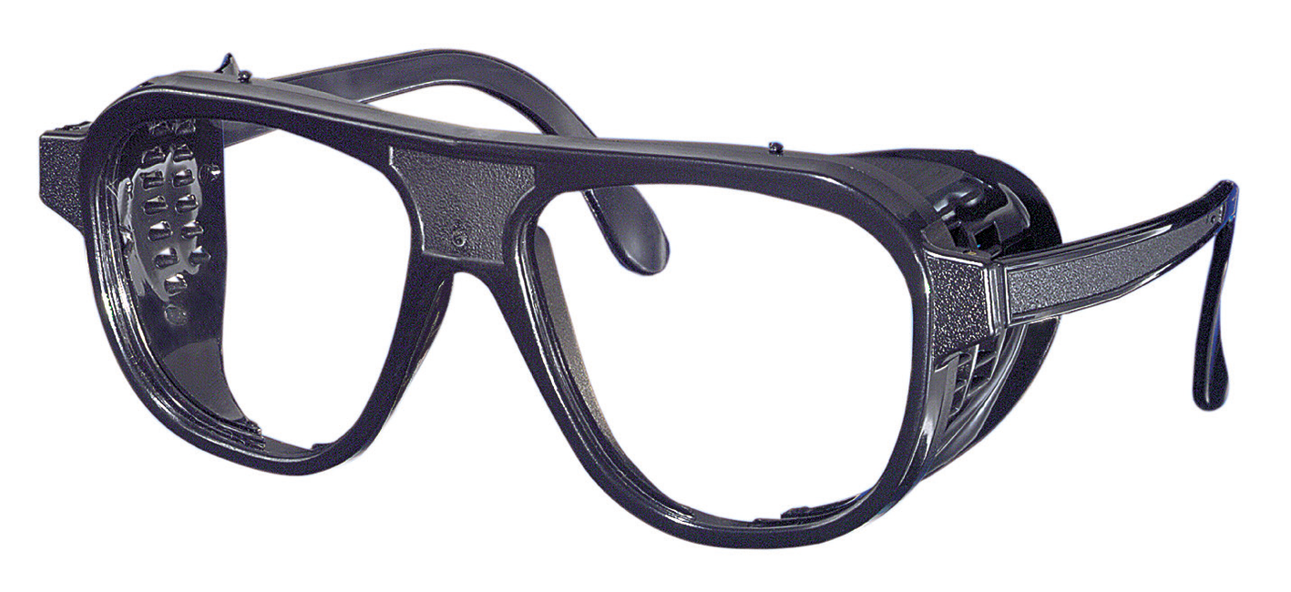 Nylonbrille schwarz mit ovalen Gläsern