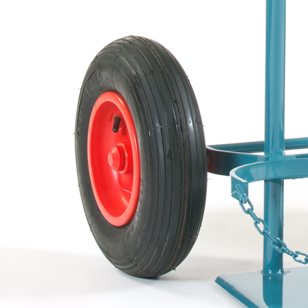 Stahlflaschenwagen für 2 Flaschen, 2 x 50 l