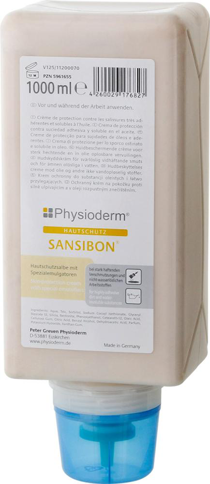 Hautschutzcreme Sansibon, 1000 ml Faltflasche