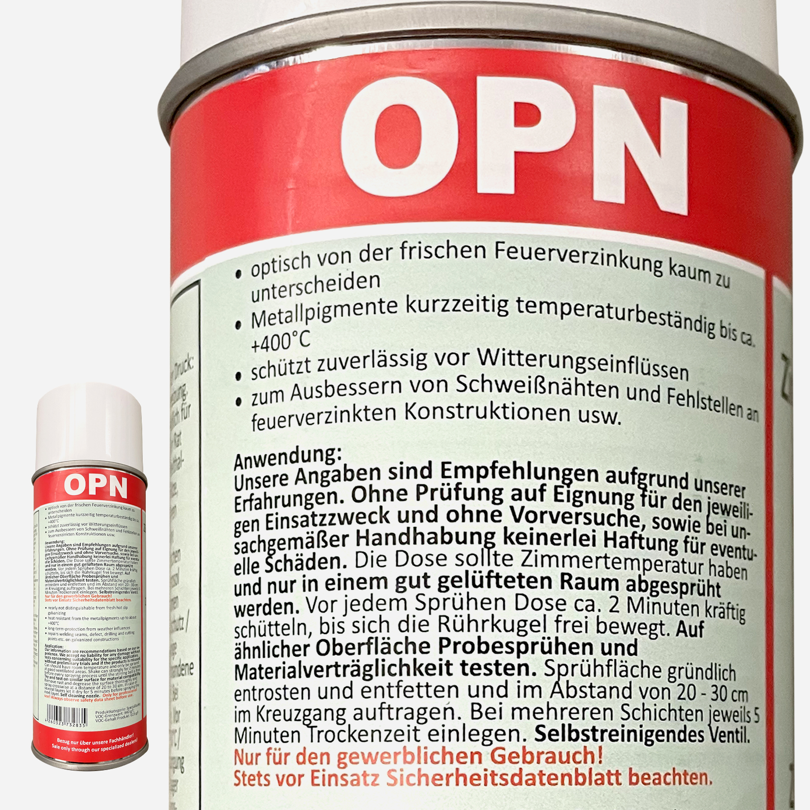 OPN Zinkausbesserungsspray silber-hell 400 ml