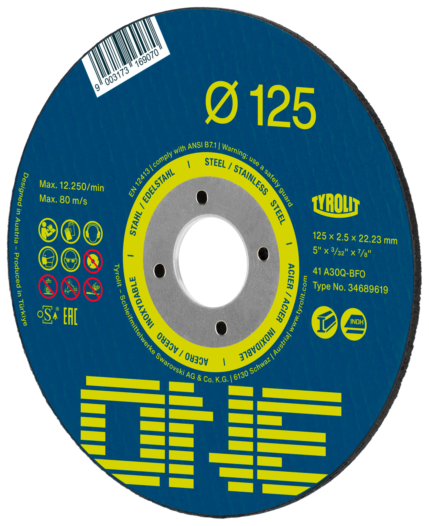 Trennscheibe ONE 2in1  gekröpft 42 230 x 3,0 x 22,23 mm Form