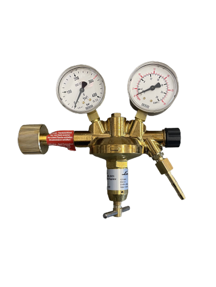 Flaschendruckminderer CO2/Argon 300 bar 0–30 l/min einstufig