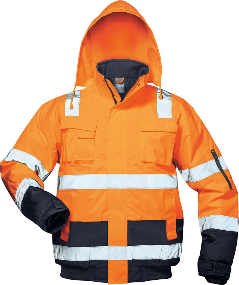 Warnpilotenjacke Jonas, Gr. 2XL, orange/blau
