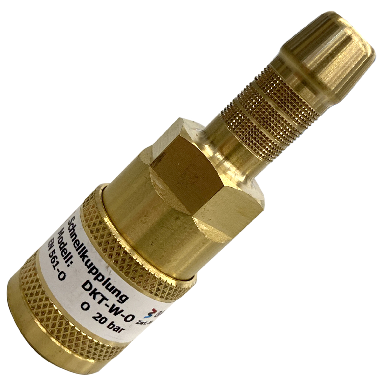 Schlauchkupplung DKT-W Sauerstoff 9 mm
