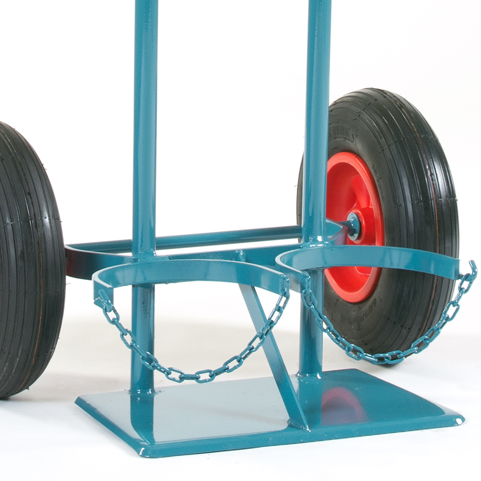 Stahlflaschenwagen für 2 Flaschen, 2 x 50 l