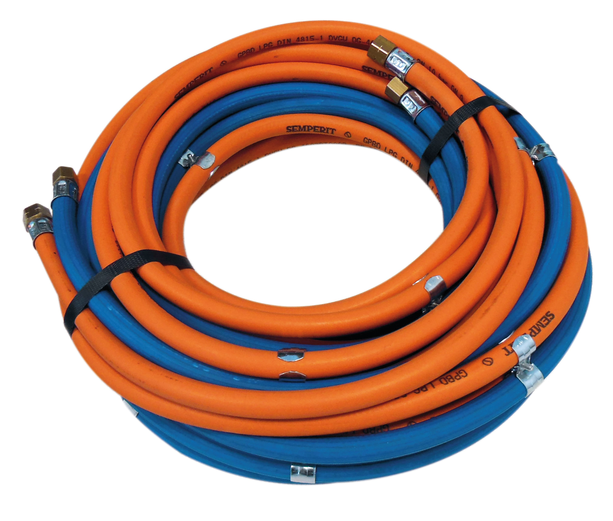 Schlauchgarnitur Propan/Sauerstoff Ø 16 mm 5 m lang