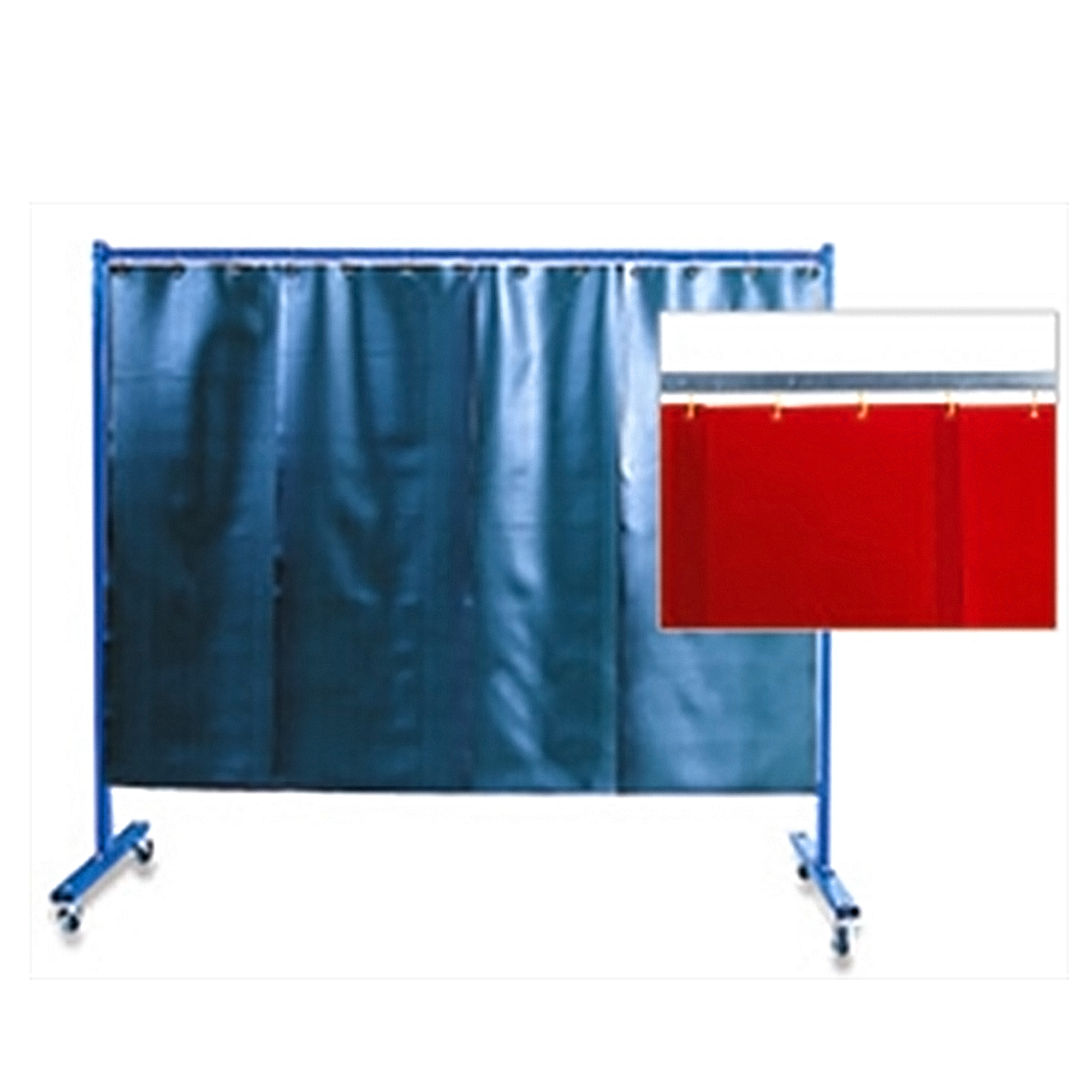 Kemper 1-teilige Schutzwand mit Lamellenvorhang rot