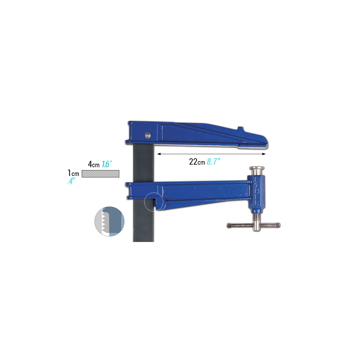 Tiefspannschraubzwinge S 50 cm