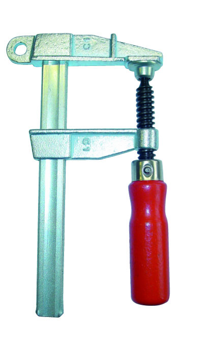 Polschweißzwinge mit Holzgriff