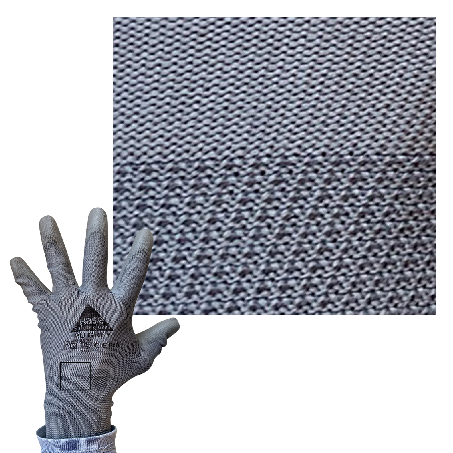 PU-Handschuhe grau 8