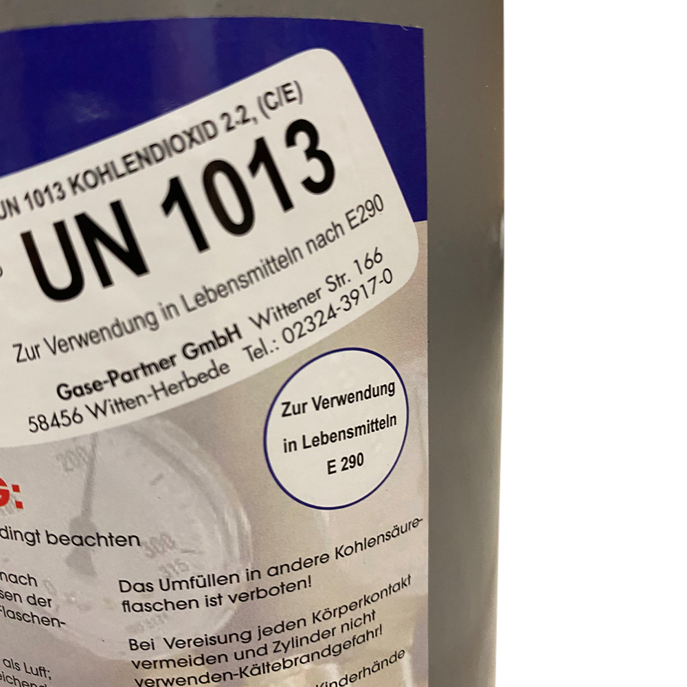 CO2 Flasche 6 kg Füllung nach E290 UN 1013