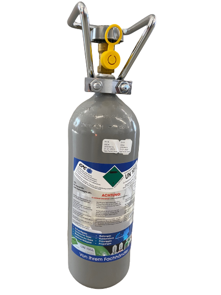 CO2 Flasche 2 kg Füllung nach E290 UN 1013 - NUR ABHOLUNG !