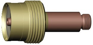 Spannhülsengehäuse Jumbo mit Gaslinse Ø Ø 2,4 mm 45V64