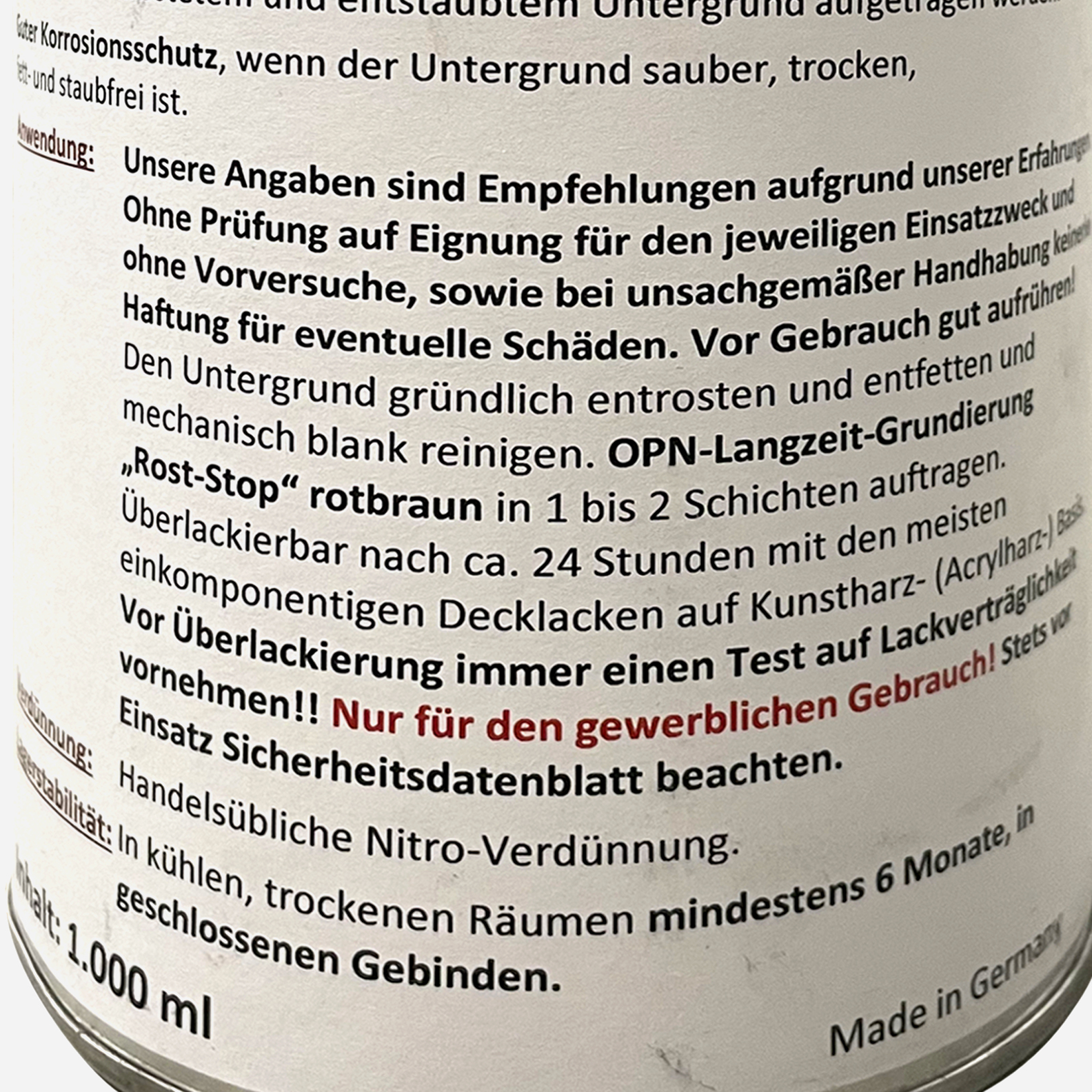 OPN Langzeit-Grundierung Rost-Stop rotbraun 2,5 Liter