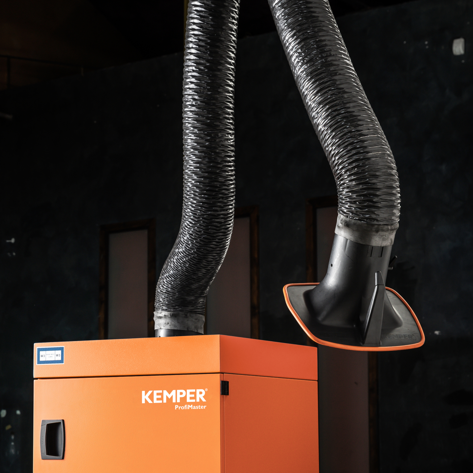Kemper ProfiMaster Absauganlage, einarmig, Schlauchausführung 4 m Arm