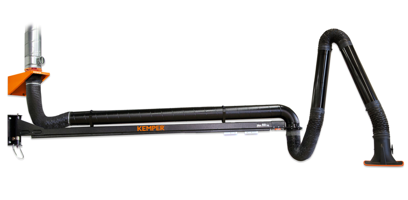 Kemper Absaugarm mit Haube - einteiliger Ausleger, Rohrausführung 6 m Arm