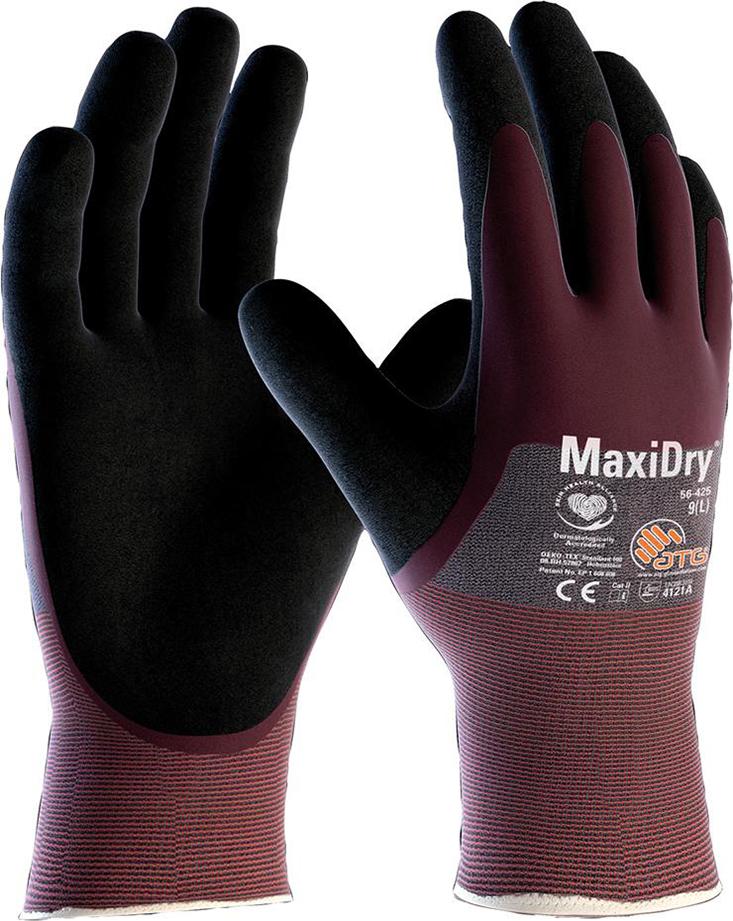 Handschuh MaxiDry 3/4 beschichtet Gr. 9 ATG
