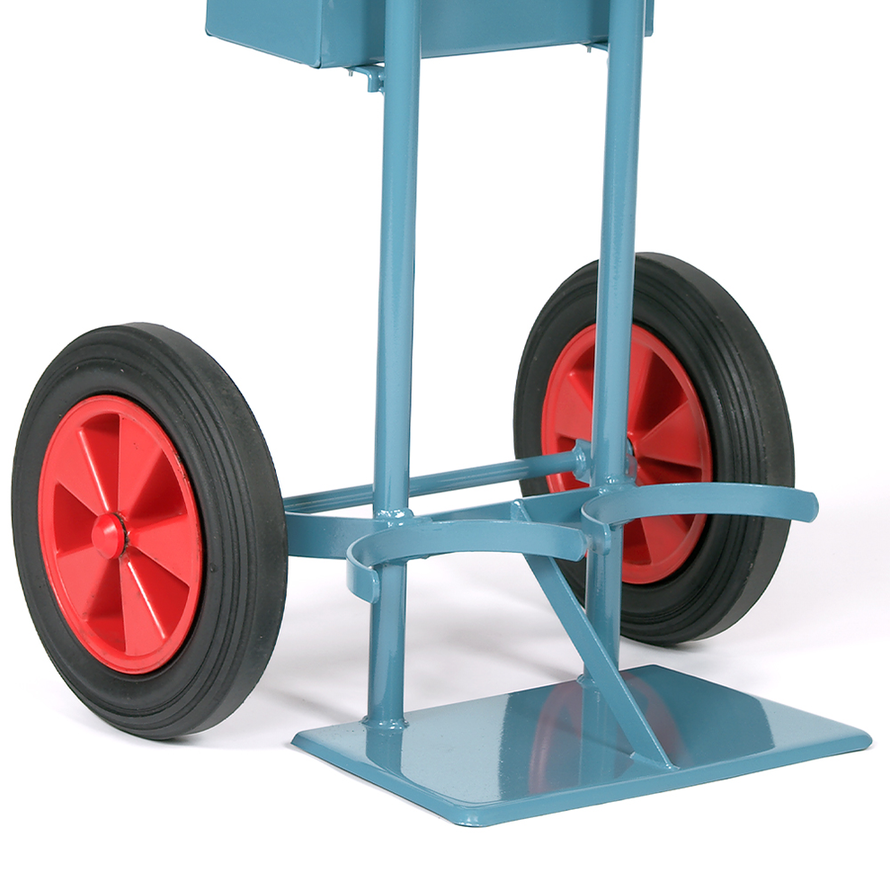 Stahlflaschenwagen für 2 Flaschen, 1 x 50 Liter, 1 x 33 kg Propan Stahlflaschenwagen für 2 Flaschen, 1 x 50 Liter, 1 x 33 kg Propan