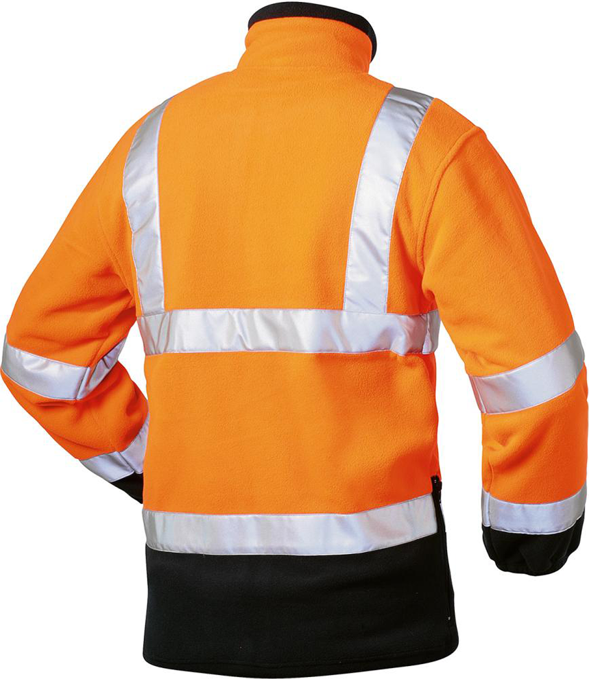 Warn-Fleecejacke Benedikt Gr. XL, orange/ marine