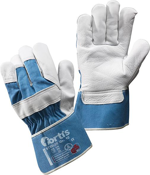 Handschuh Steeler, Rindvollleder, Gr. 11, FORTIS