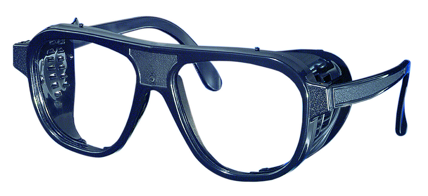 Nylonbrille schwarz mit ovalen Gläsern