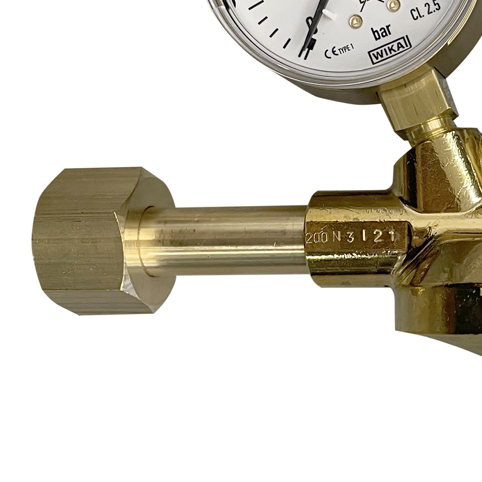 Flaschendruckminderer CO2/Argon 200 bar 0-10 bar einstufig