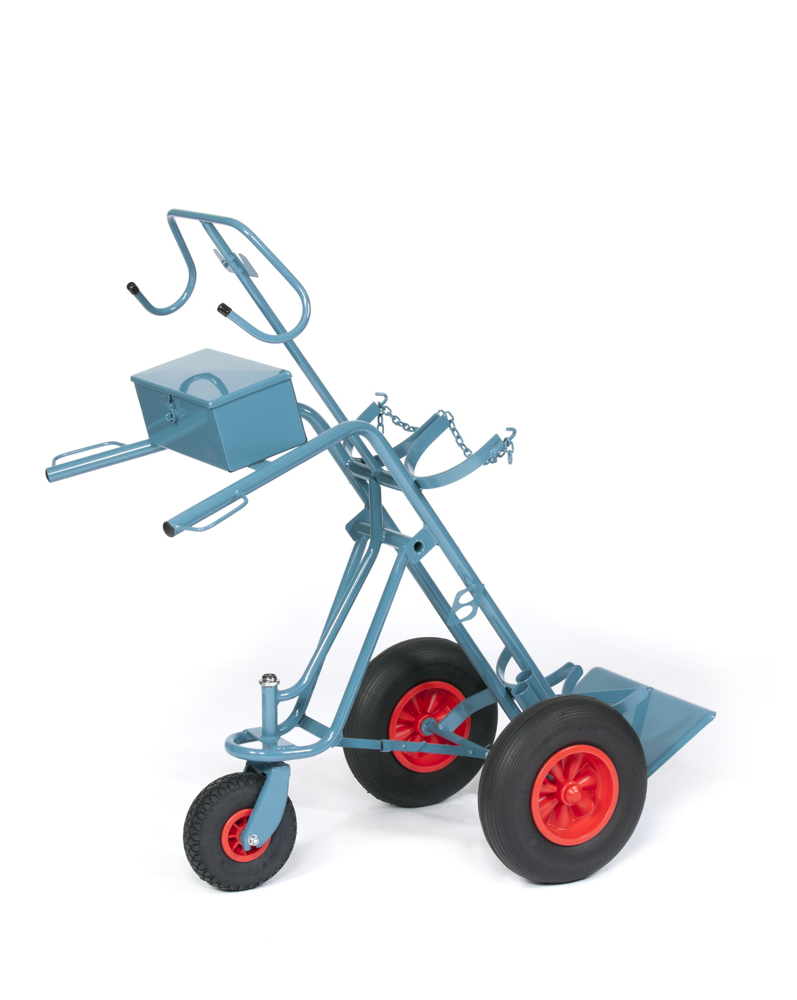 Stahlflaschenwagen für 2 Flaschen, 2 x 50 Liter