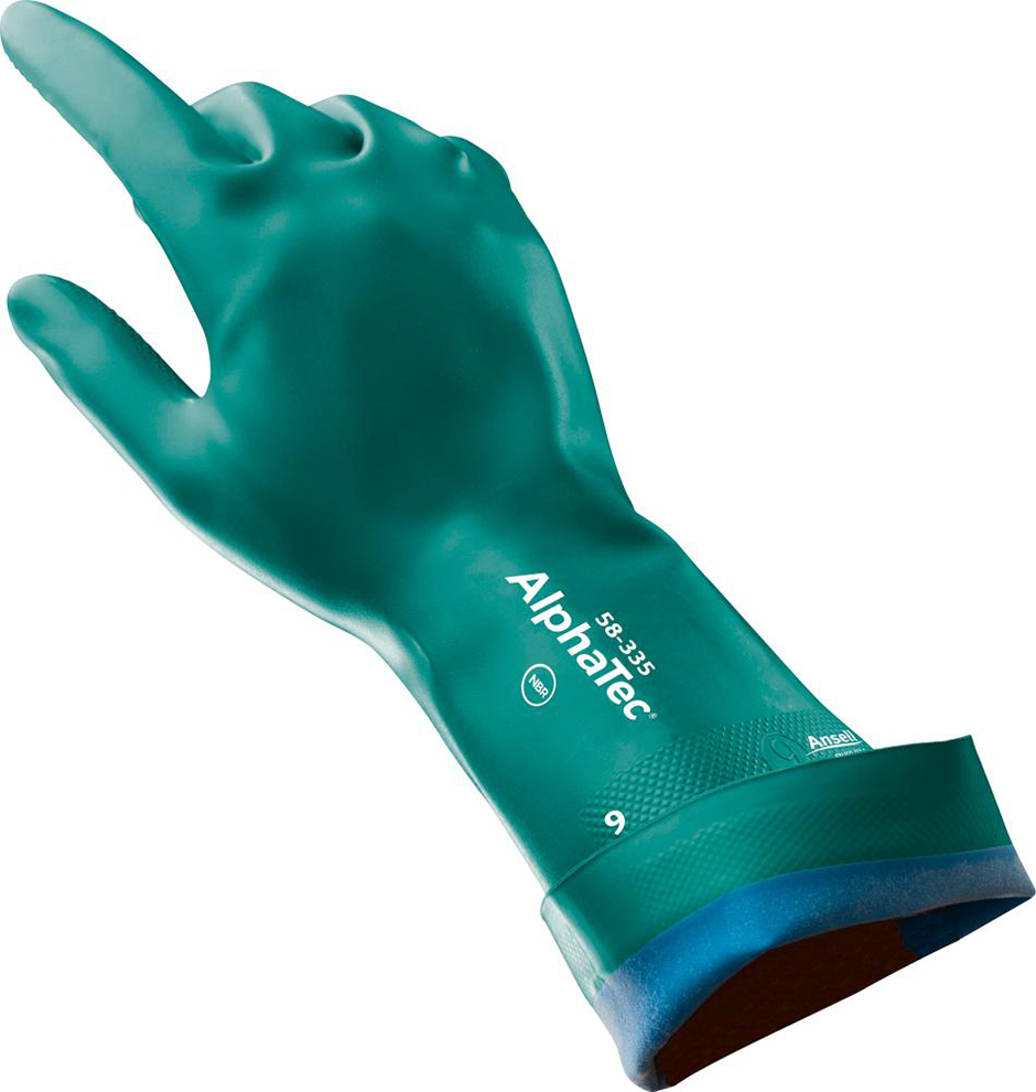 Handschuh AlphaTec 58-335, Nitril, grün, Gr. 8