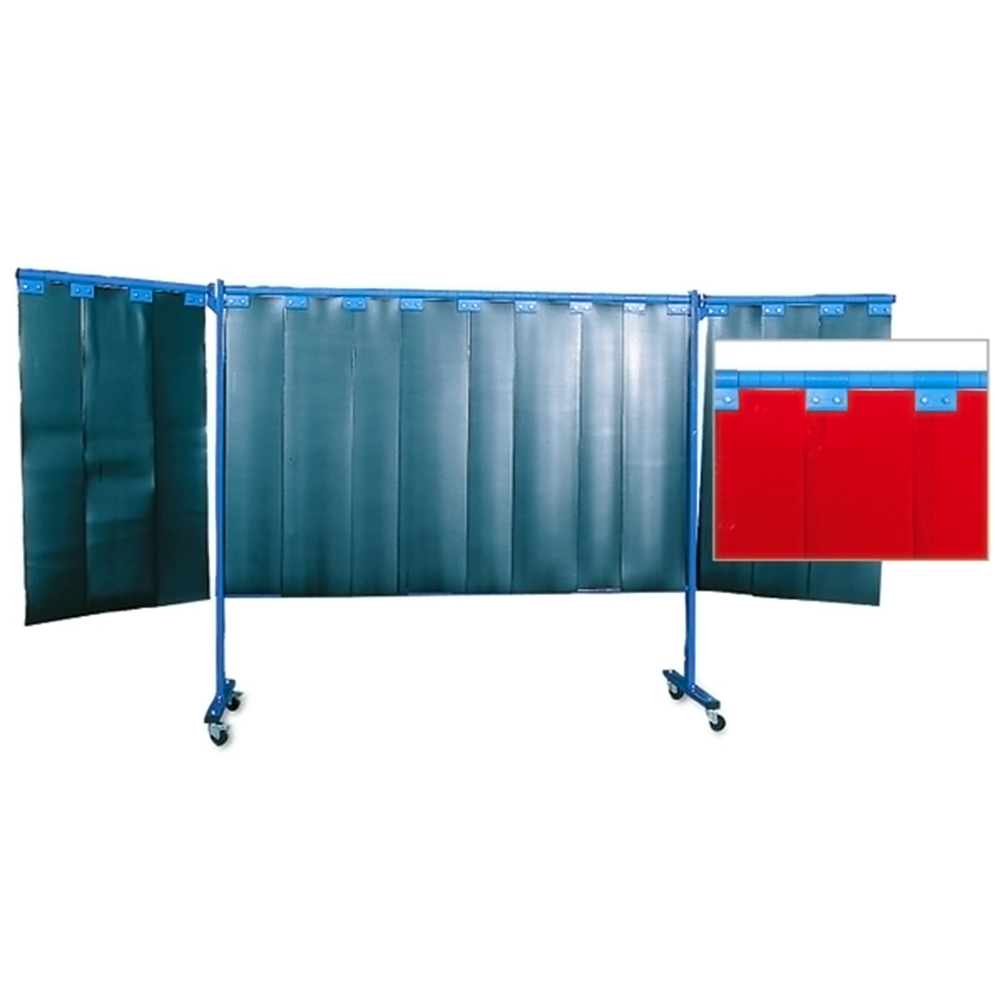Kemper 3-teilige Schutzwand mit Lamellen Dicke: 2 mm rot