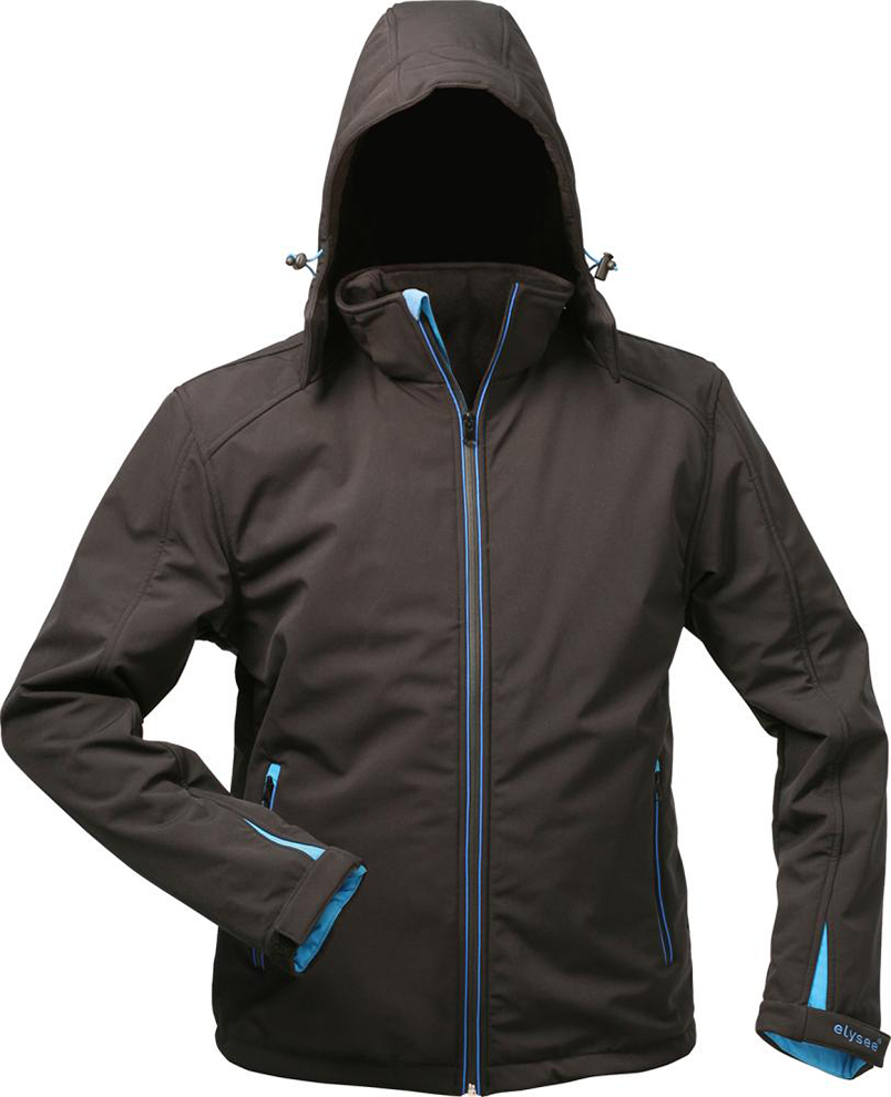 Jacke, Softshell m. Kapuze Gr. S, schwarz