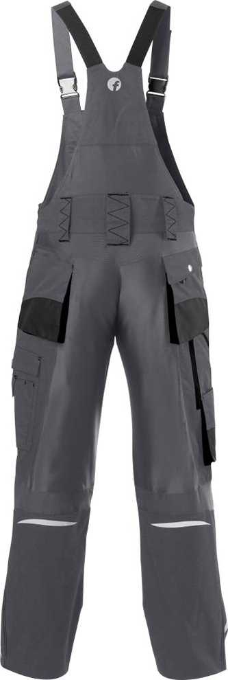 FORTIS Herren-Latzhose 24, dunkelgrau/schwarz, Gr. 110