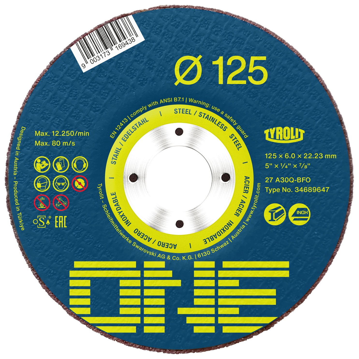 Schruppscheibe ONE 2in1  Form 27 115 x 6 x 22,23 mm