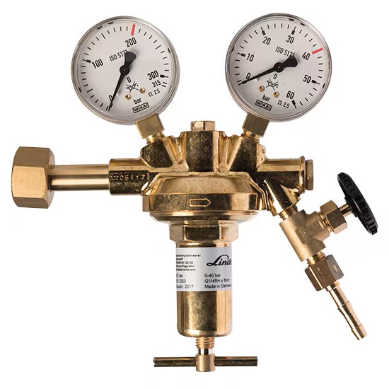 Flaschendruckminderer CO2/Argon 200 bar 0-40 bar einstufig