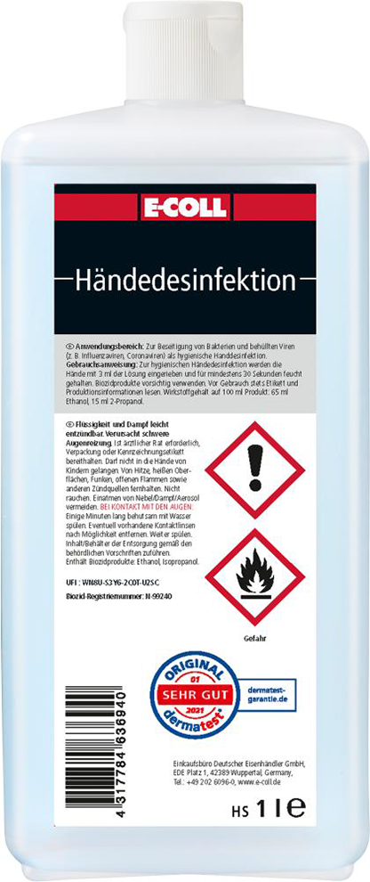 Händedesinfektion 1 L E-COLL