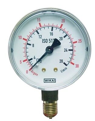Manometer Argon/CO2 Durchfluss 0 - 32 l/min