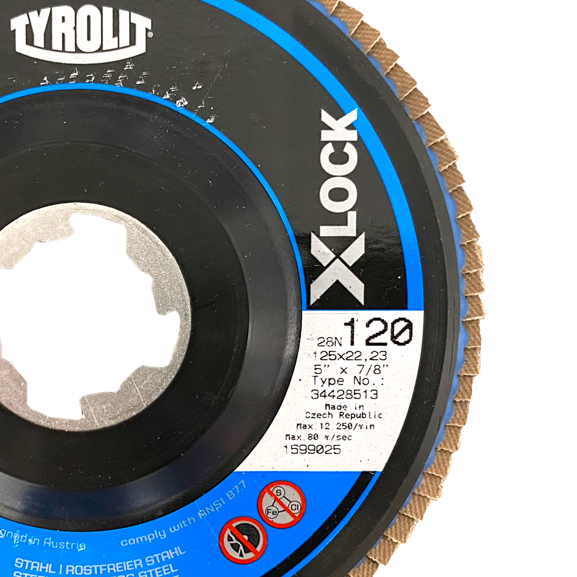 Fächerscheibe X-LOCK Premium Ø 115 x 22,23 mm gerade K 80