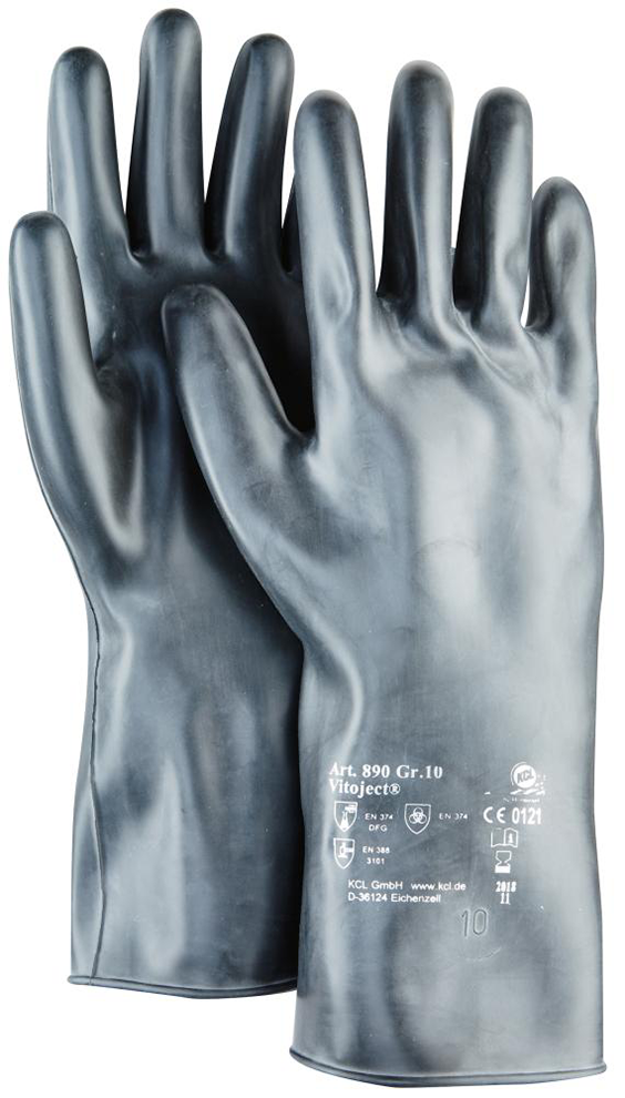 Handschuh Vitoject 890, 350 mm, Gr. 9, schwarz
