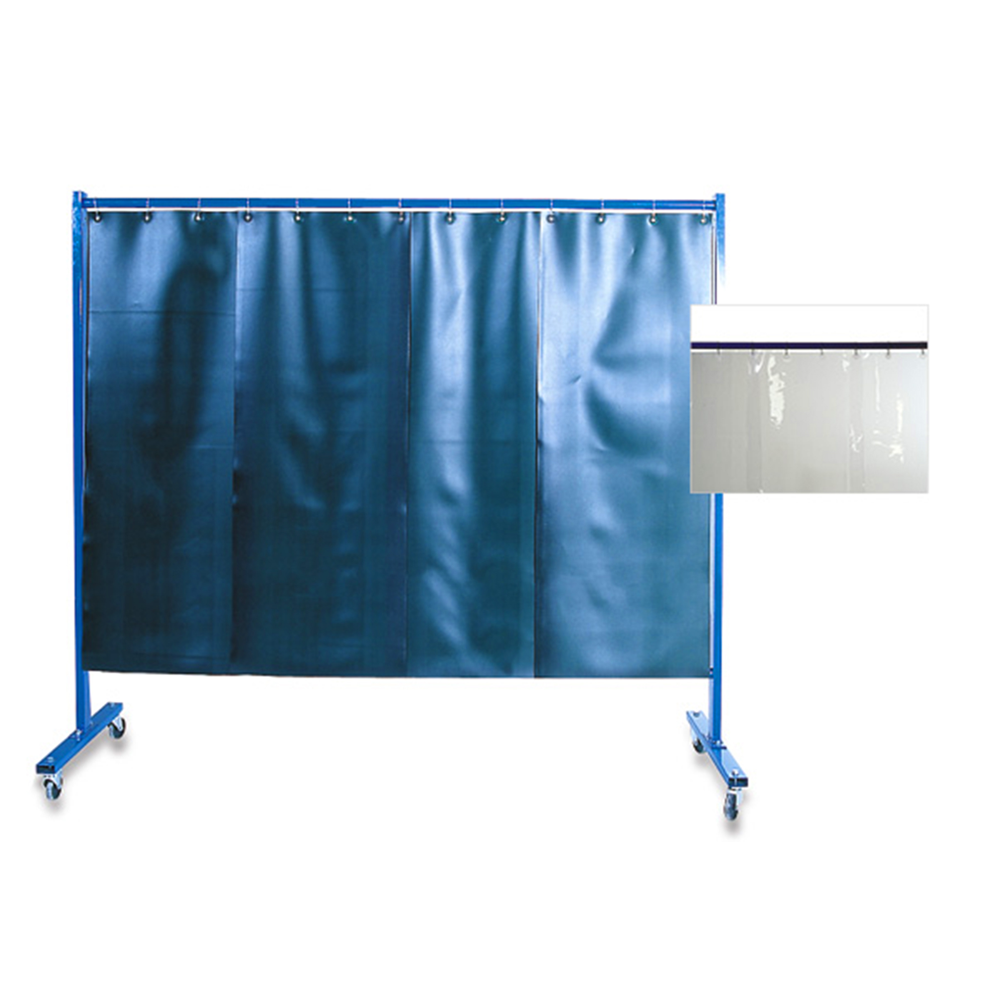 Kemper 1-teilige Schutzwand mit Lamellenvorhang S0 glasklar
