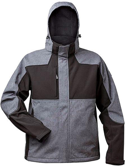 Softshelljacke Tau Gr.2XL, grau/schwarz