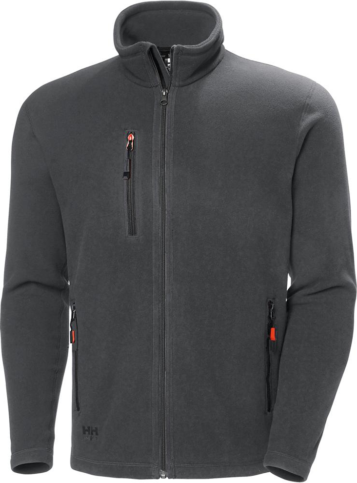 Jacke Oxford, Fleece, Gr. L, grau