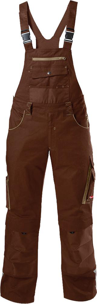 FORTIS Herren-Latzhose 24, braun/beige, Gr.64