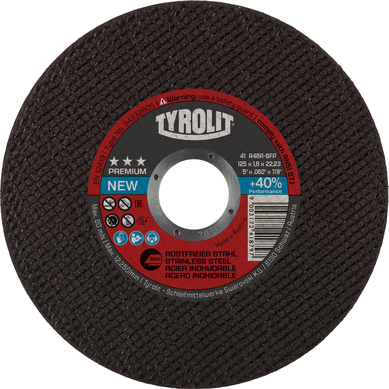 Trennscheibe Premium für Edelstahl Ø 115 x 1,6 x 22,23 mm - ABVERKAUF