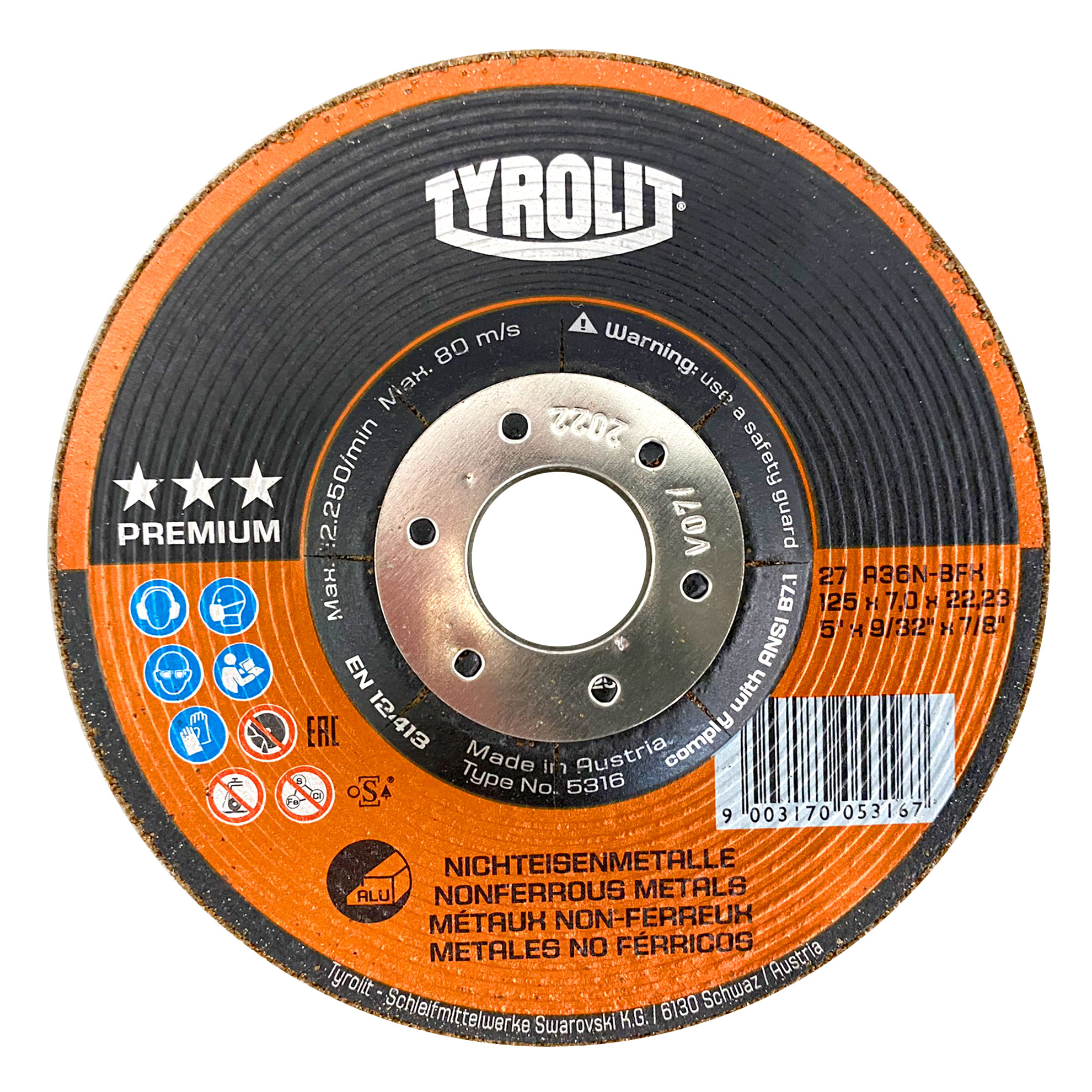 Schruppscheibe ALU Ø 125 x 4 x 22,23 mm Premium Schruppscheibe ALU Ø 125 x 4 x 22,23 mm Premium