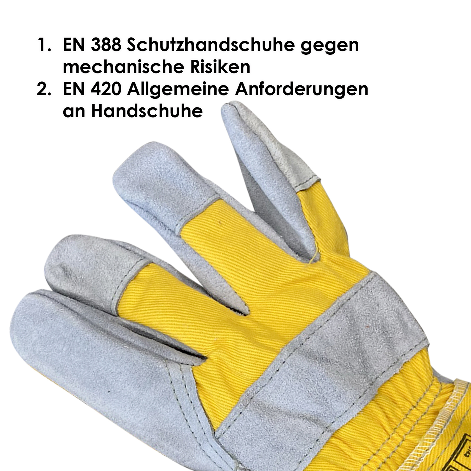 Arbeitshandschuhe mit Sicherheitsfarben M