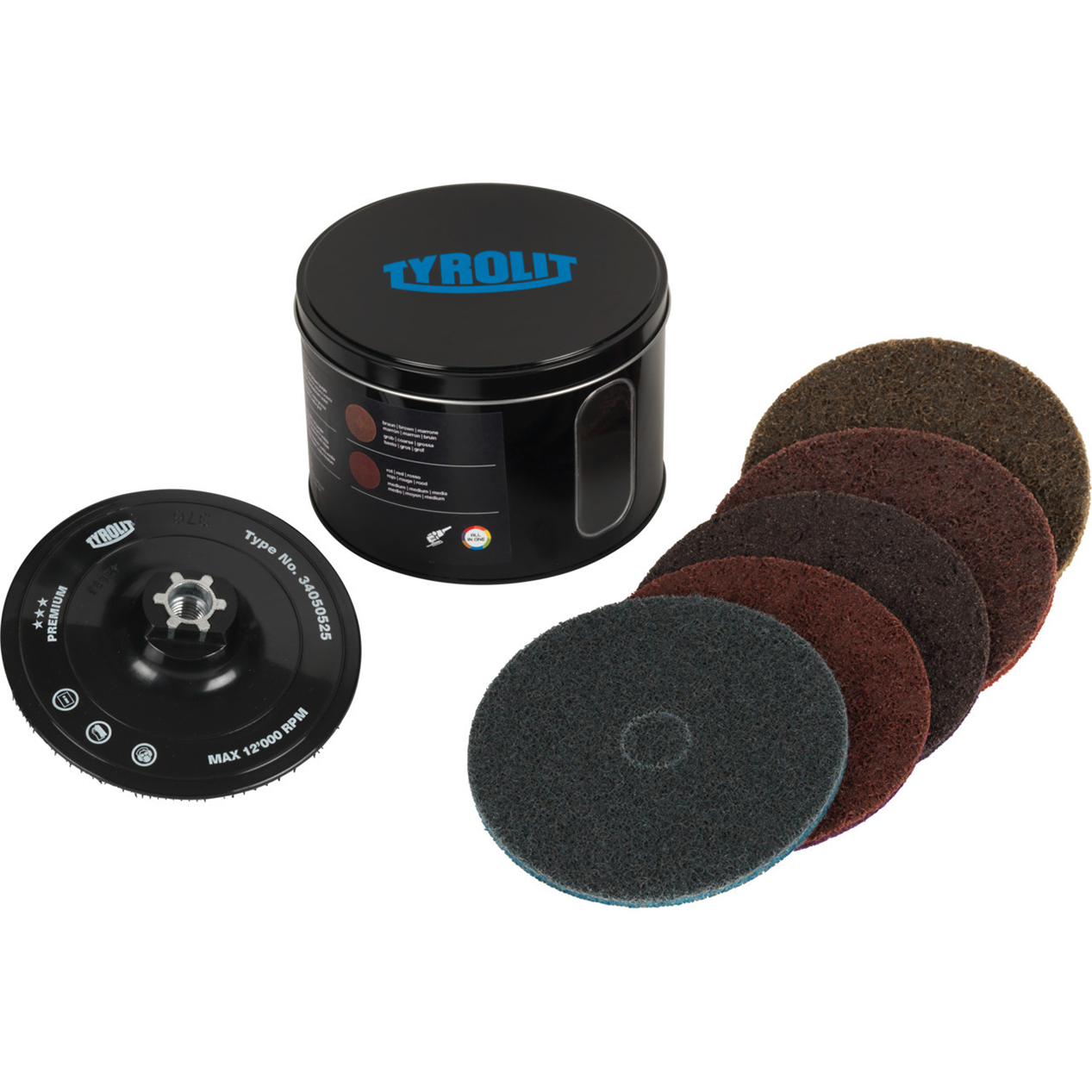 Schleifvliesscheibe SCM Set Ø 125 x 22 M14