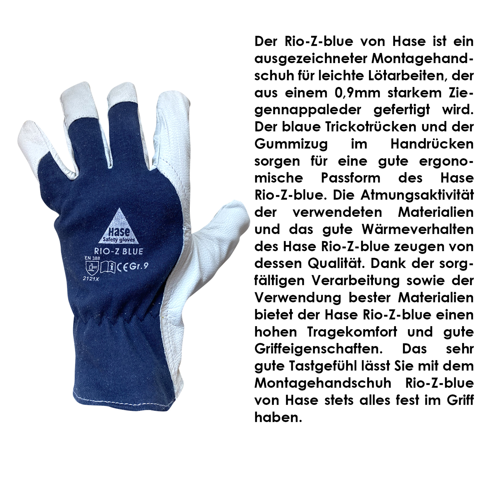 Montagehandschuhe Rio-Z Blue 8 Montagehandschuhe Rio-Z Blue 8